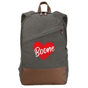 I Love Boone Heart Personalized Name Boone Cotton Canvas Backpack