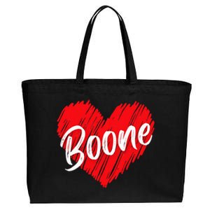 I Love Boone Heart Personalized Name Boone Cotton Canvas Jumbo Tote