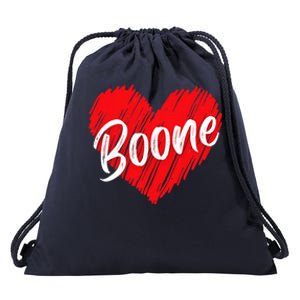 I Love Boone Heart Personalized Name Boone Drawstring Bag