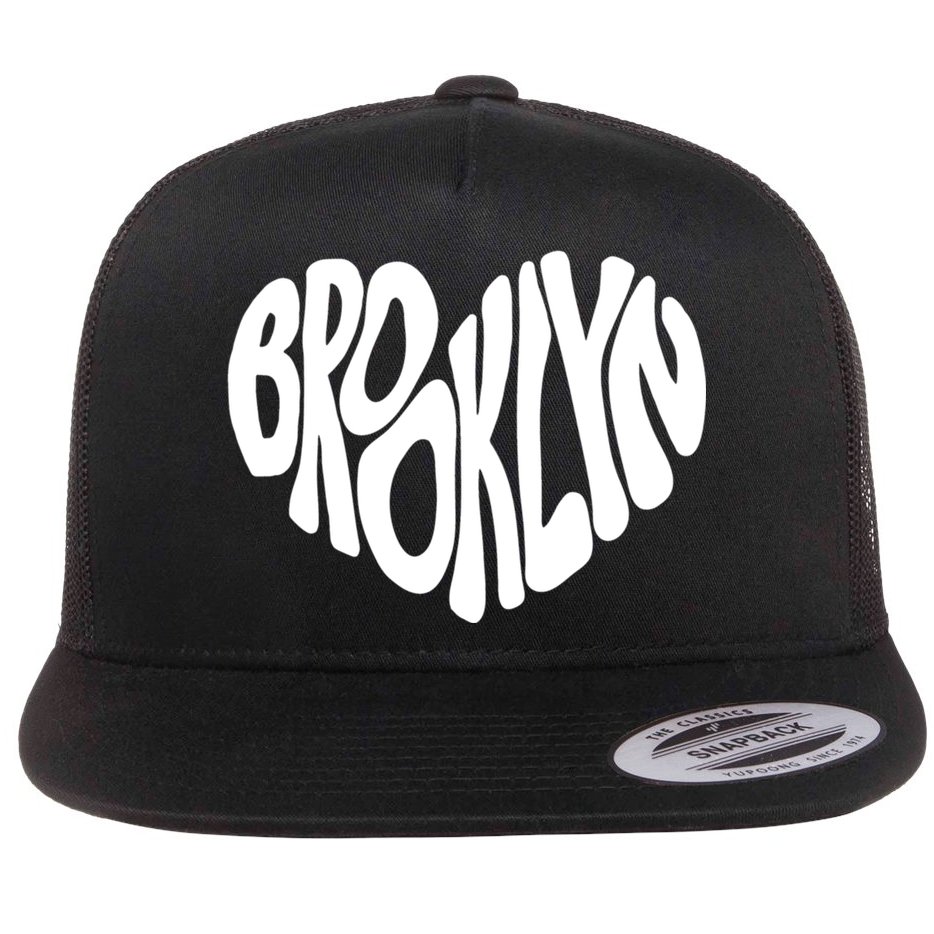 I Love Brooklyn New York Nyc Gifts Flat Bill Trucker Hat