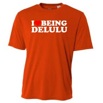 I Love Being Delulu I Heart Being Delulu Red Heart Delulu Cooling Performance Crew T-Shirt