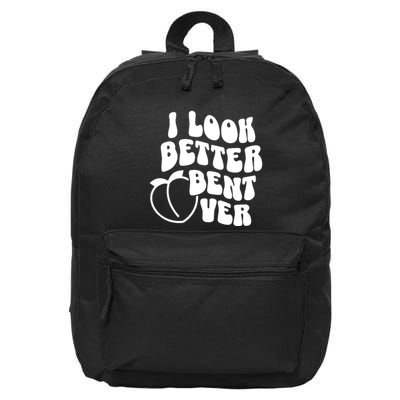 I Look Better Bent Over I Look Better Peach Booty 16 in Basic Backpack