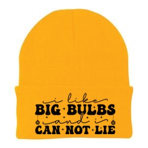 I Like Big Bulbs And I Cannot Lie Funny Holiday Christmas Gift Knit Cap Winter Beanie