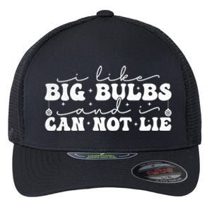 I Like Big Bulbs And I Cannot Lie Funny Holiday Christmas Gift Flexfit Unipanel Trucker Cap