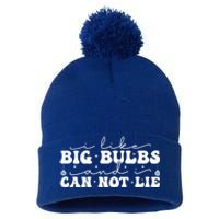 I Like Big Bulbs And I Cannot Lie Funny Holiday Christmas Gift Pom Pom 12in Knit Beanie