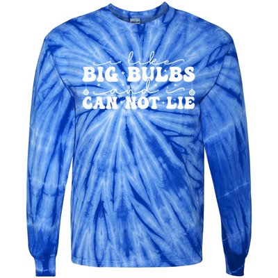 I Like Big Bulbs And I Cannot Lie Funny Holiday Christmas Gift Tie-Dye Long Sleeve Shirt