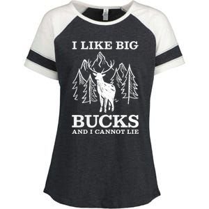 I Like Big Bucks And I Cannot Lie Hunting Gift Enza Ladies Jersey Colorblock Tee