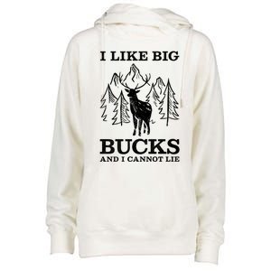 I Like Big Bucks And I Cannot Lie Hunting Gift Womens Funnel Neck Pullover Hood