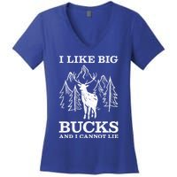 I Like Big Bucks And I Cannot Lie Hunting Gift Women's V-Neck T-Shirt