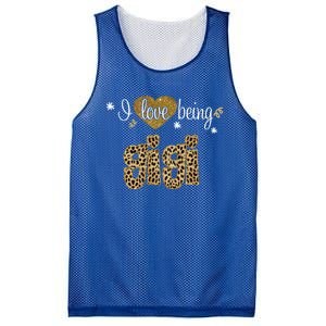 I Love Being Gigi Leopard Plaid Christmas Gift Mesh Reversible Basketball Jersey Tank