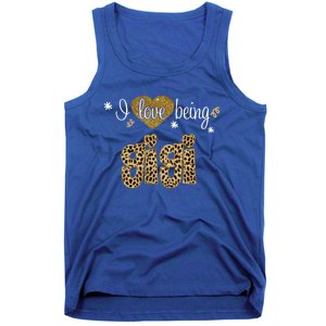 I Love Being Gigi Leopard Plaid Christmas Gift Tank Top