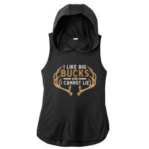 I Like Big Bucks And I Cannot Lie Hunter Deer Hunting Ladies PosiCharge Tri-Blend Wicking Draft Hoodie Tank