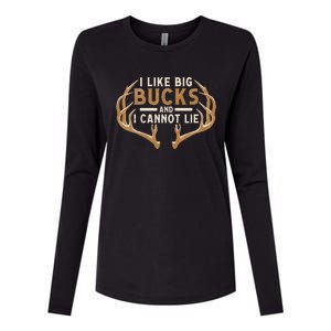 I Like Big Bucks And I Cannot Lie Hunter Deer Hunting Womens Cotton Relaxed Long Sleeve T-Shirt