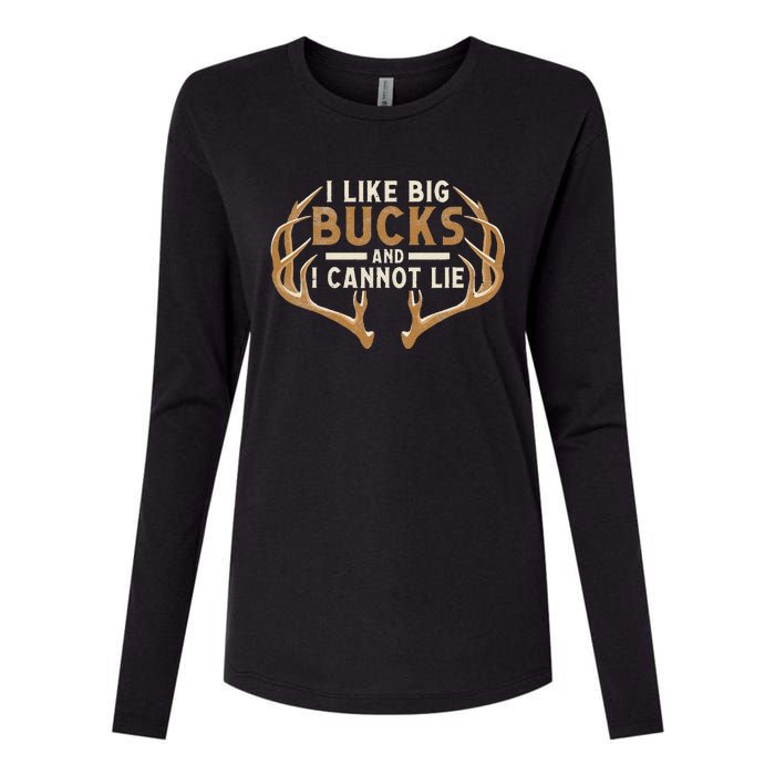 I Like Big Bucks And I Cannot Lie Hunter Deer Hunting Womens Cotton Relaxed Long Sleeve T-Shirt