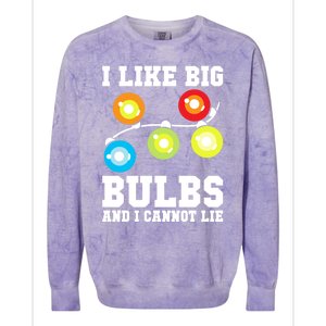 I Like Big Bulbs And I Cannot Lie Naughty Christmas Lights Gift Colorblast Crewneck Sweatshirt