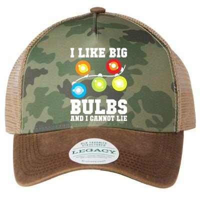I Like Big Bulbs And I Cannot Lie Naughty Christmas Lights Gift Legacy Tie Dye Trucker Hat