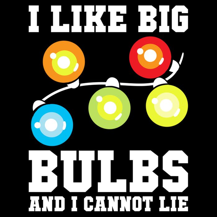I Like Big Bulbs And I Cannot Lie Naughty Christmas Lights Gift Drawstring Bag