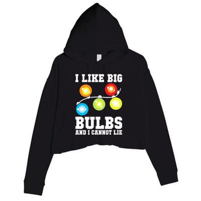 I Like Big Bulbs And I Cannot Lie Naughty Christmas Lights Gift Crop Fleece Hoodie