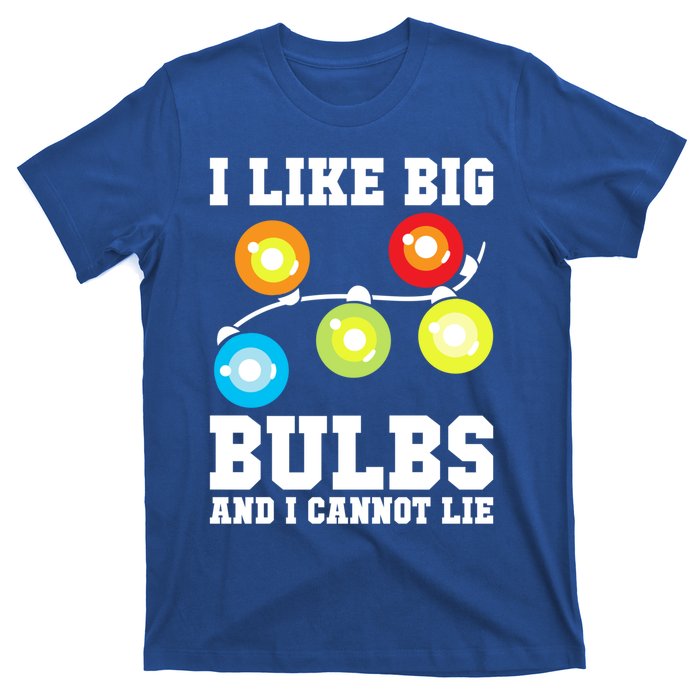 I Like Big Bulbs And I Cannot Lie Naughty Christmas Lights Gift T-Shirt