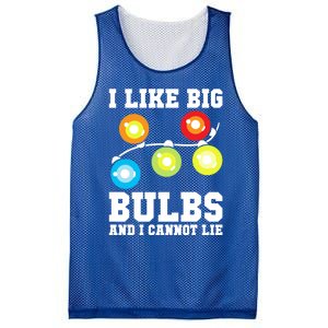 I Like Big Bulbs And I Cannot Lie Naughty Christmas Lights Gift Mesh Reversible Basketball Jersey Tank