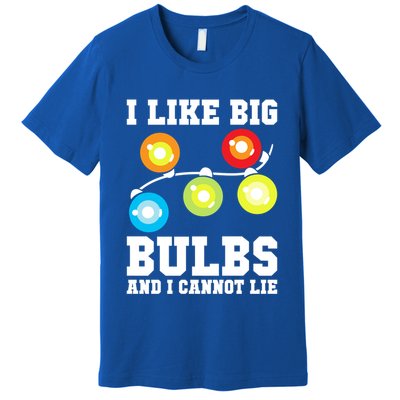 I Like Big Bulbs And I Cannot Lie Naughty Christmas Lights Gift Premium T-Shirt