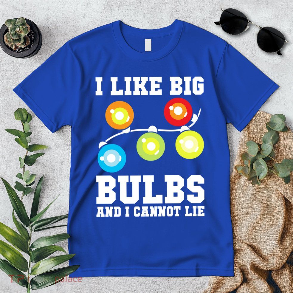 I Like Big Bulbs And I Cannot Lie Naughty Christmas Lights Gift Premium T-Shirt