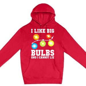 I Like Big Bulbs And I Cannot Lie Naughty Christmas Lights Gift Premium Pullover Hoodie