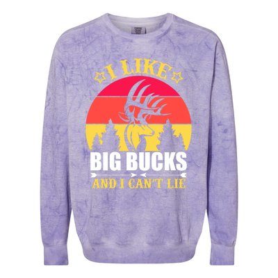 I Like Big Bucks And I Cant Lie Meaningful Gift Colorblast Crewneck Sweatshirt