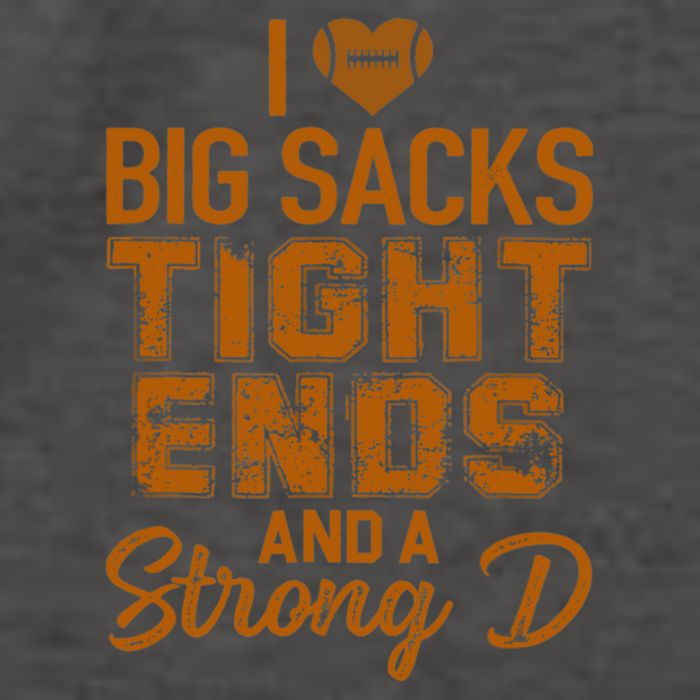 I Love Big Sacks Tight Ends And A Strong D Funny Football Vector Backpack