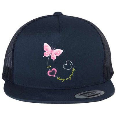 I Love Being A Granny Butterfly Mother Day Gift Flat Bill Trucker Hat