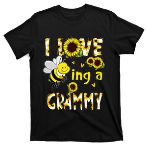 I Love Being A Grammy Sunflower Bee Mothers Day T-Shirt