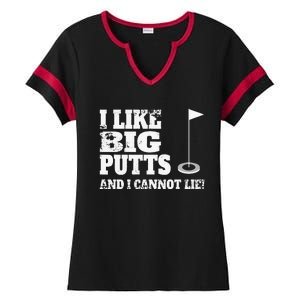 I Like Big Putts And I Cannot Lie Funny Golf Ladies Halftime Notch Neck Tee