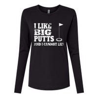 I Like Big Putts And I Cannot Lie Funny Golf Womens Cotton Relaxed Long Sleeve T-Shirt