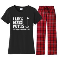 I Like Big Putts And I Cannot Lie Funny Golf Women's Flannel Pajama Set