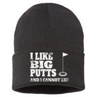 I Like Big Putts And I Cannot Lie Funny Golf Sustainable Knit Beanie