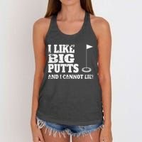 I Like Big Putts And I Cannot Lie Funny Golf Women's Knotted Racerback Tank