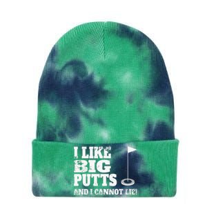 I Like Big Putts And I Cannot Lie Funny Golf Tie Dye 12in Knit Beanie