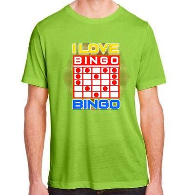 I Love Bingo Gift Lucky Gambling Player Game Gift Adult ChromaSoft Performance T-Shirt