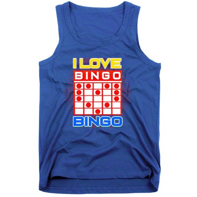 I Love Bingo Gift Lucky Gambling Player Game Gift Tank Top