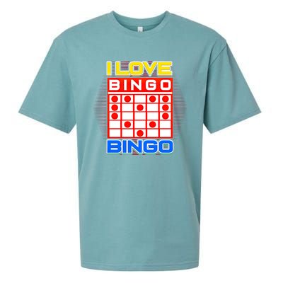 I Love Bingo Gift Lucky Gambling Player Game Gift Sueded Cloud Jersey T-Shirt