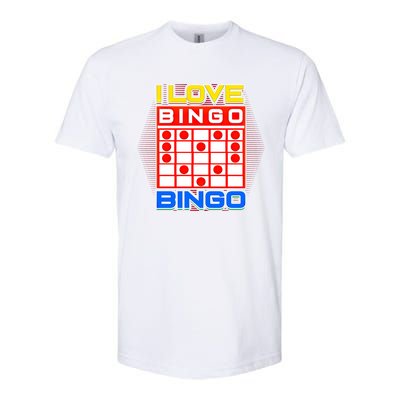 I Love Bingo Gift Lucky Gambling Player Game Gift Softstyle CVC T-Shirt