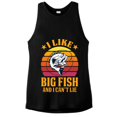 I Like Big Fish And I Cannot Lie Ladies PosiCharge Tri-Blend Wicking Tank