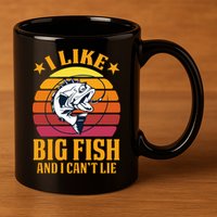 I Like Big Fish And I Cannot Lie 11oz C Handle Ceramic Mug