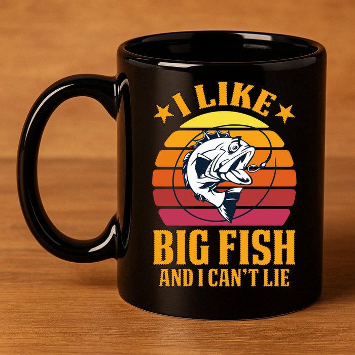 I Like Big Fish And I Cannot Lie 11oz C Handle Ceramic Mug