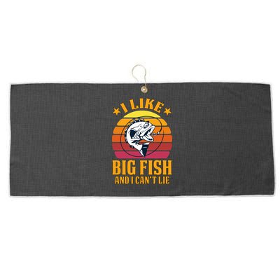 I Like Big Fish And I Cannot Lie Large Microfiber Waffle Golf Towel