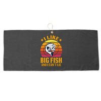 I Like Big Fish And I Cannot Lie Large Microfiber Waffle Golf Towel