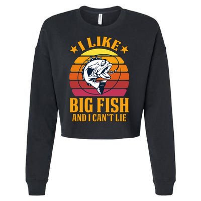 I Like Big Fish And I Cannot Lie Cropped Pullover Crew