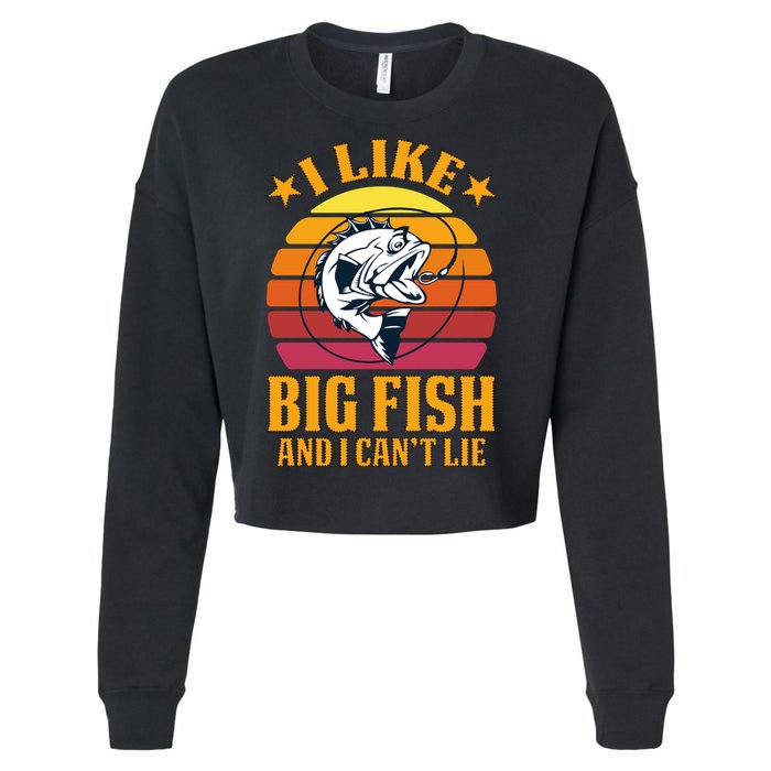 I Like Big Fish And I Cannot Lie Cropped Pullover Crew