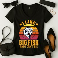 I Like Big Fish And I Cannot Lie Women's V-Neck T-Shirt