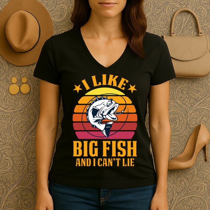 I Like Big Fish And I Cannot Lie Women's V-Neck T-Shirt